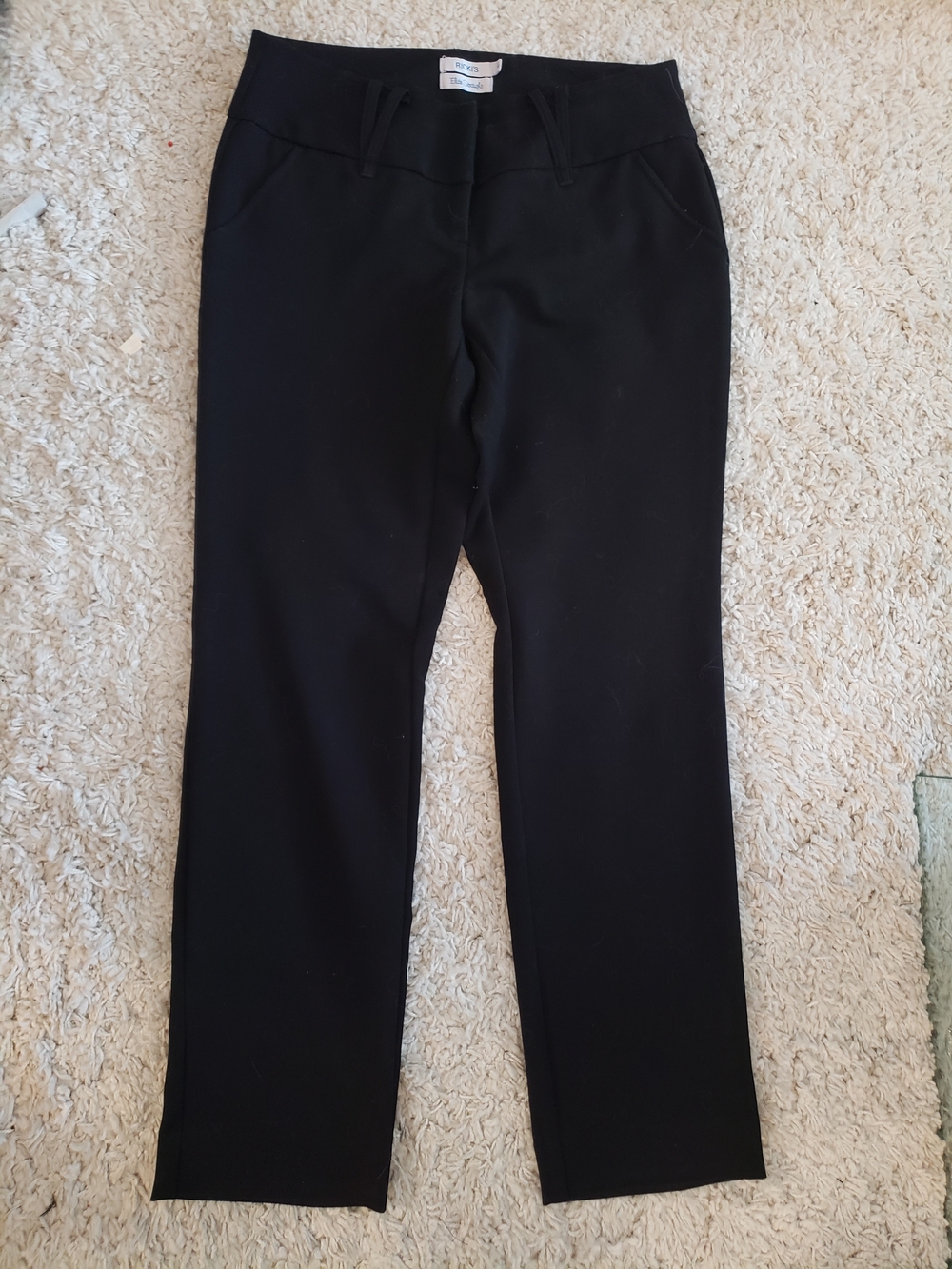 Ricki's Black Stretch Straight-Leg Trousers